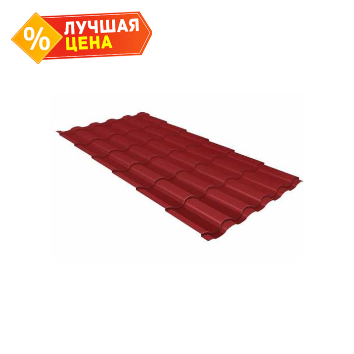 Металлочерепица Grand Line Kredo (Кредо) 0,45 Полиэстер RAL 3011 Коричнево-красный