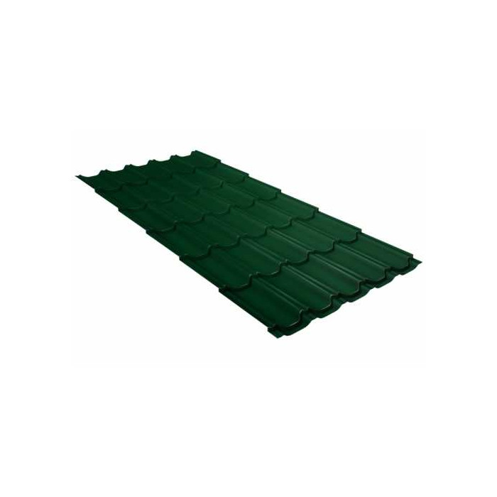 Металлочерепица Grand Line Kvinta plus (Квинта Плюс) 0,5 Quarzit lite RAL 6005 Зеленый мох